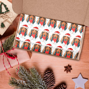 Papel De Seda Raza de perro Dachshund Navidad