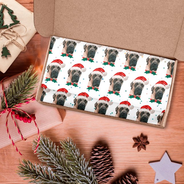 Papel De Seda Raza de perro Mastín Inglés Navidad (Subido por el creador)