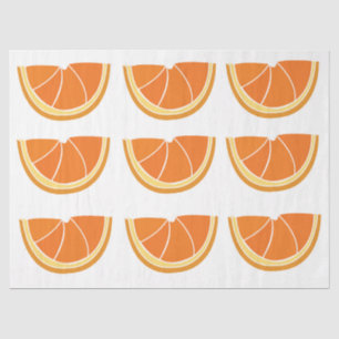 Papel De Seda Rebanada de Fruta Naranja 