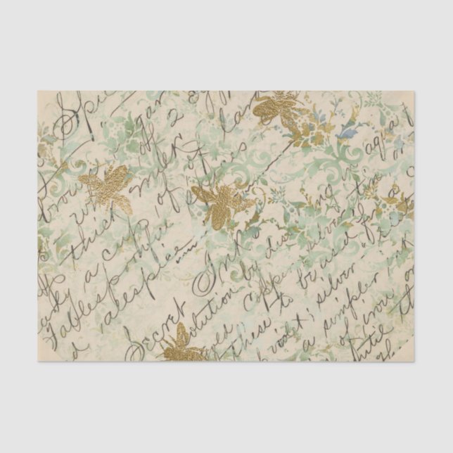 Papel De Seda Receta Antigua Abeja de Miel (Anverso)