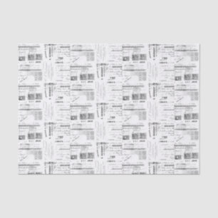 Papel De Seda Recibo Francés Antiguo