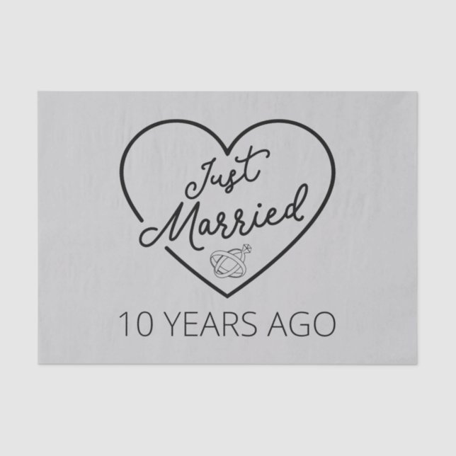 Papel De Seda Recién casado hace 10 años III (Anverso)