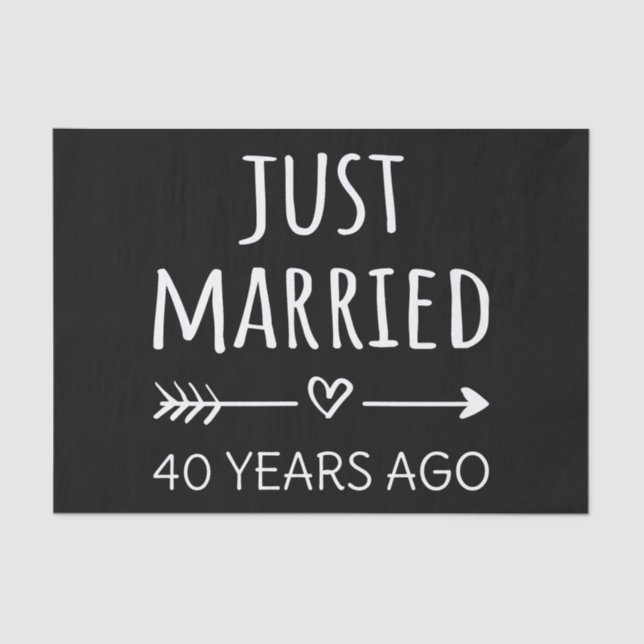 Papel De Seda Recién Casado Hace 40 Años (Anverso)