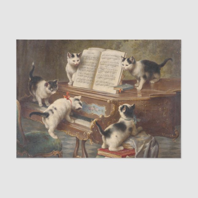 Papel De Seda Recital de gatitos por Carl Reichert (Anverso)