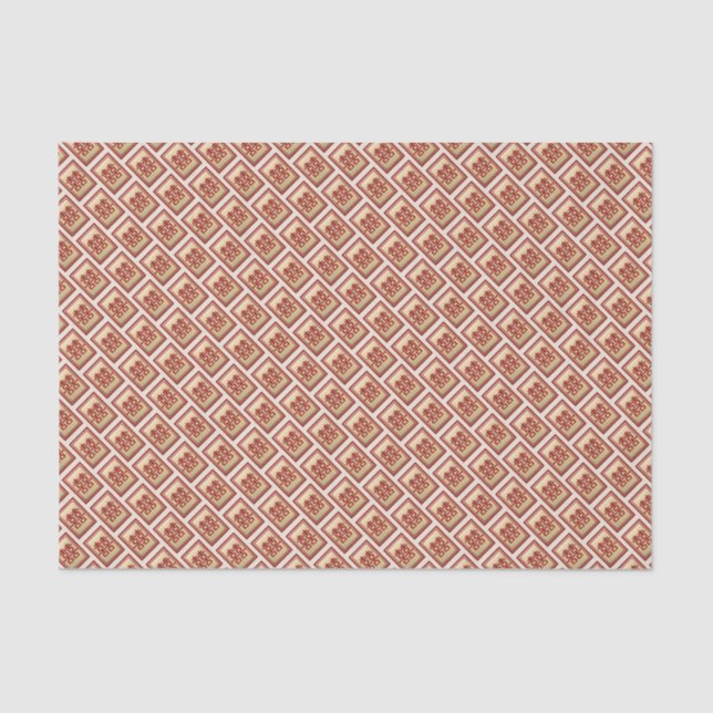 Papel De Seda Rectángulo dorado doble felicidad Boda chino Ti (Anverso)