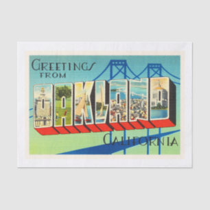 Papel De Seda Recuerdo viejo del viaje del vintage de Oakland
