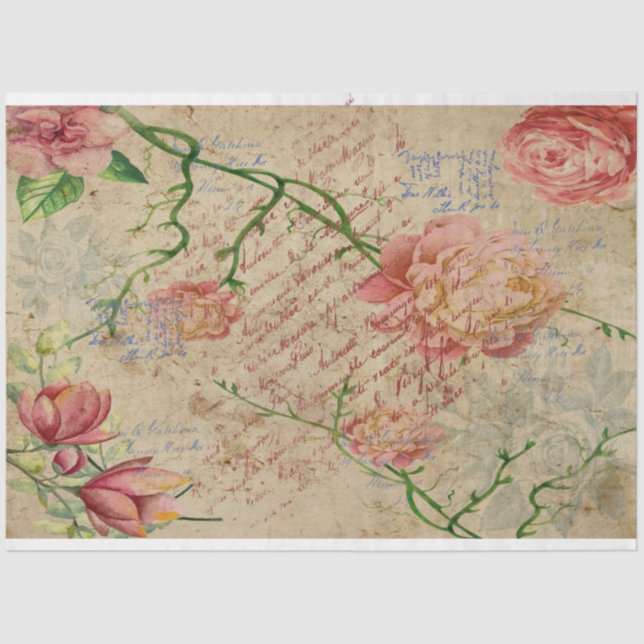 Papel De Seda Recuerdos de la Magnolia Roja (Anverso)