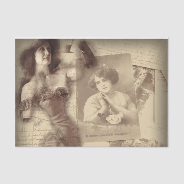 Papel De Seda Recuerdos de Mama Decoupage (Anverso)