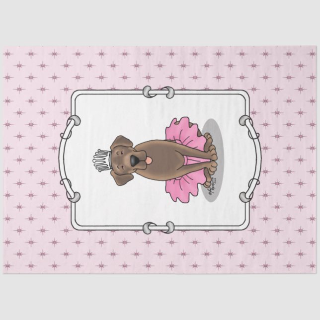 Papel De Seda Recuperador del laboratorio de chocolate Labrador  (Anverso)