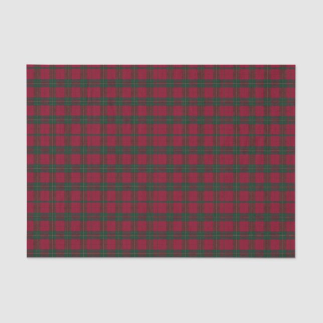 Papel De Seda Red and Green Plaid Tissue Paper (Anverso)