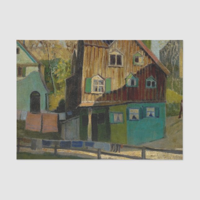 Papel De Seda Red Bedding by Grant Wood (Anverso)