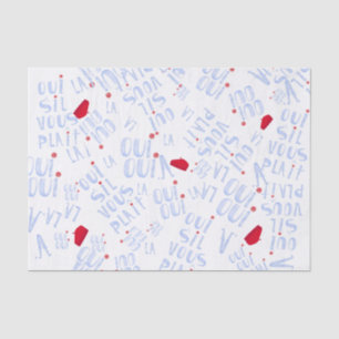 Papel De Seda Red Beret Cute French Oui MGracias Sí