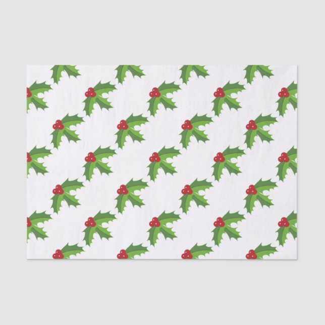 Papel De Seda Red Berry Holly (Anverso)
