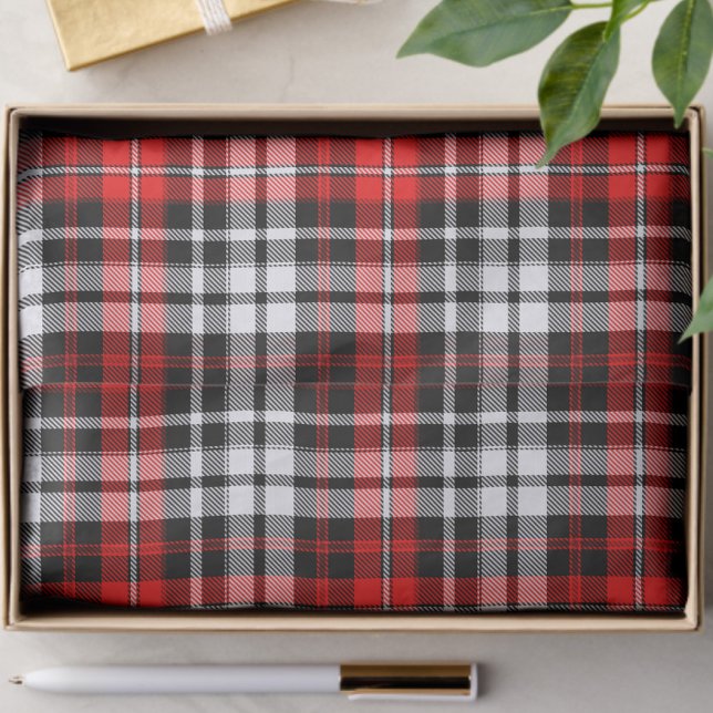 Papel De Seda Red Black White Plaid Tartan Pattern Design  (Subido por el creador)