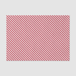 Papel De Seda Red Candy Cane Stripe Tissue Paper