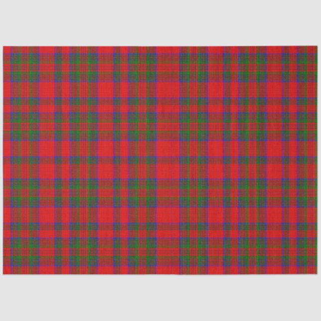 Papel De Seda Red Christmas Wool Texture Plaid (Anverso)