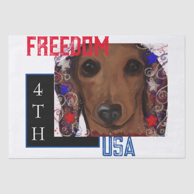 Papel De Seda Red Dachshund (Anverso)