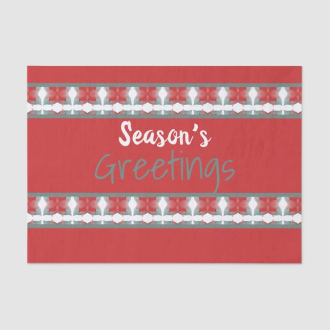 Papel De Seda Red de granos y turquesa (Anverso)