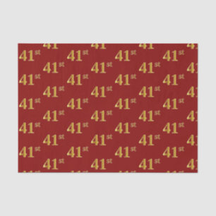 Papel De Seda Red, Faux Gold 41st (41er) Evento