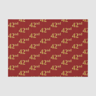 Papel De Seda Red, Faux Gold 42nd (42º) Evento