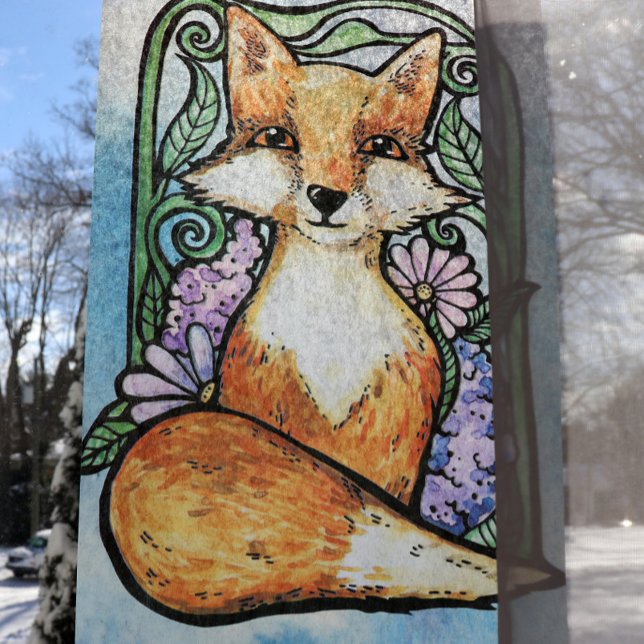 Papel De Seda Red Fox Floral Nature Art (Subido por el creador)
