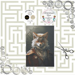 Papel De Seda Red Fox Steampunk Style Decoupage