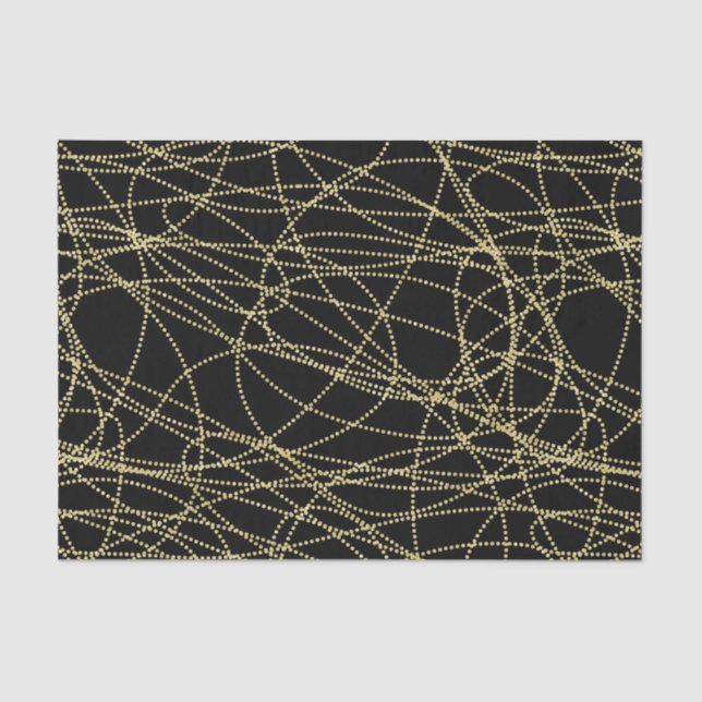 Papel De Seda Red Gold Black Lips Kiss Bridal Shower (Anverso)