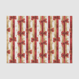 Papel De Seda Red Gold Christmas Bows 