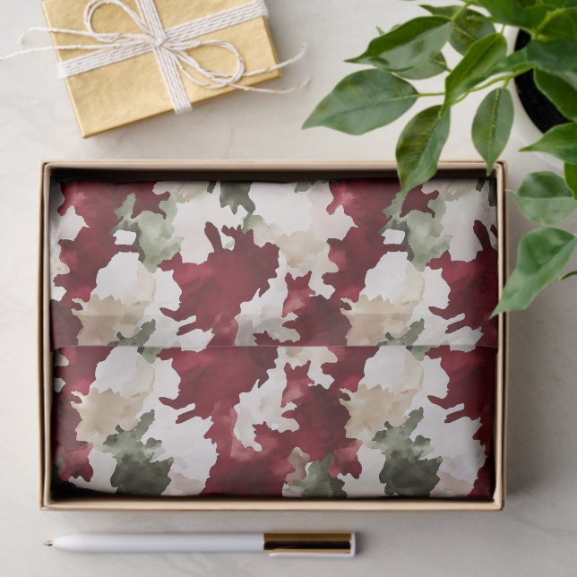 Papel De Seda Red Green Camo Birthday (Regalo )