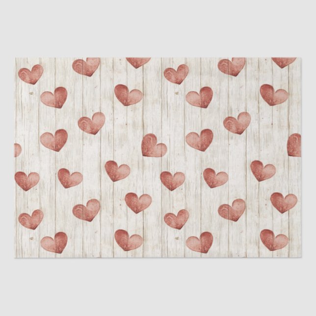 Papel De Seda Red Hearts Faux Wood (Anverso)
