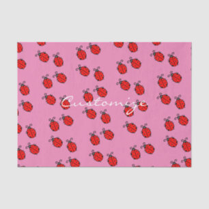 Papel De Seda Red Ladybugs Crawling Thunder_Cove