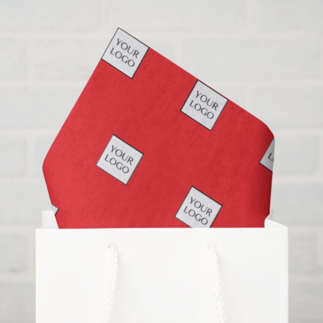 Papel De Seda Red Logo Promotional Business Packaging (Bolsa de regalo)