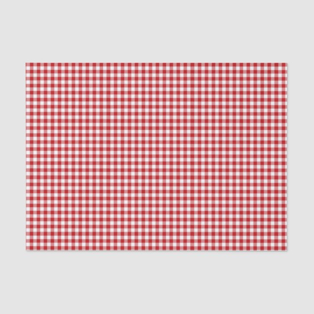 Papel De Seda Red Plaid, Red Gingham (Anverso)