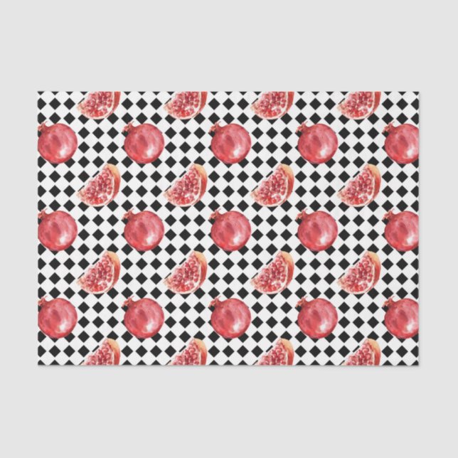 Papel De Seda Red Pomegranate (Design 8 Red Series) (Anverso)