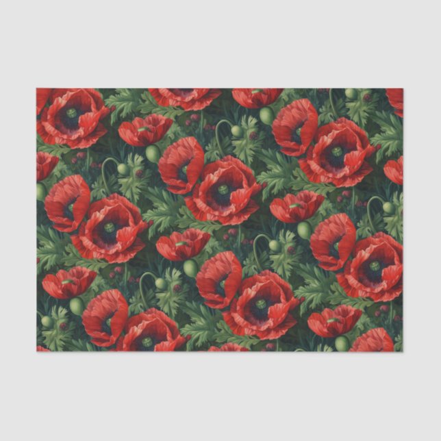 Papel De Seda Red Poppies (Anverso)