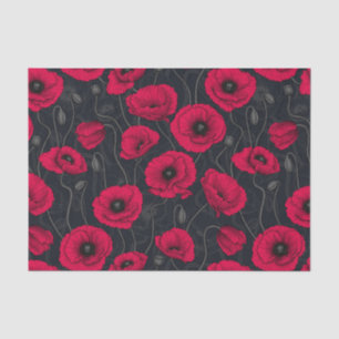 Papel De Seda Red Poppies