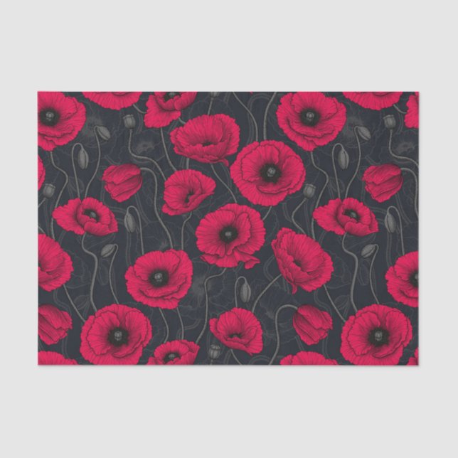 Papel De Seda Red Poppies (Anverso)