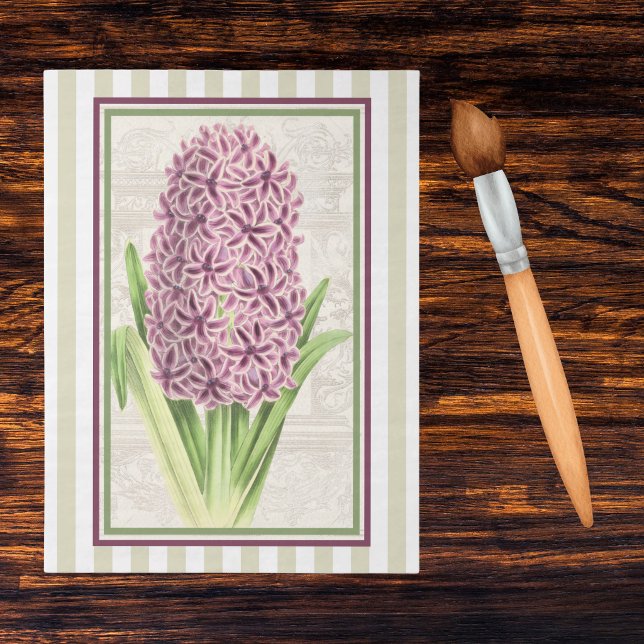Papel De Seda Red Purple Hyacinth n Gold Stripes Botanical Art  (Subido por el creador)