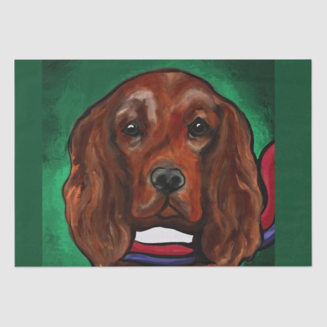 Papel De Seda Red Setter de Irlanda (Anverso)