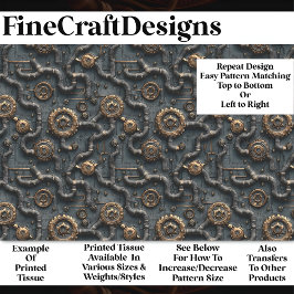 Papel De Seda Red Steampunk De Gears & Pipes BL8 Descarga