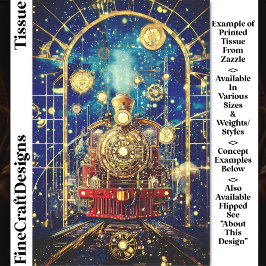 Papel De Seda Red Steampunk Train, Loco, Decoupage Mosaic DH4L