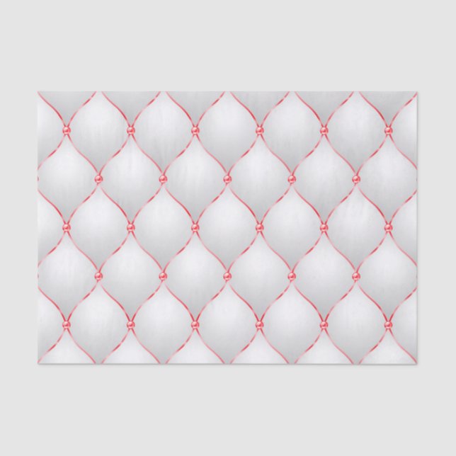 PAPEL DE SEDA RED & WHITE CHRISTMAS TUFTED PATTERN (Anverso)