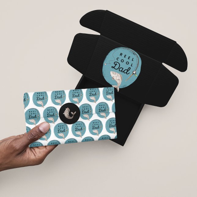 Papel De Seda Reel Guay Dad Tissue Paper (Celebrate dad with this, "Reel cool dad" fishing tissue paper! )