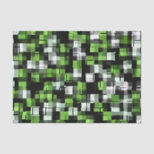 Papel De Seda Reflejado del resumen verde negro de moda