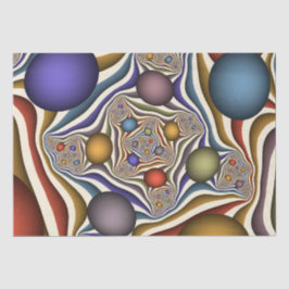 Papel De Seda Reflejando arte fractal colorido y moderno abstrac