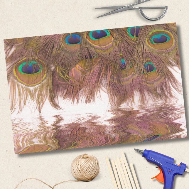 Papel De Seda Reflejos De Plumas De Pavo Real (Subido por el creador)