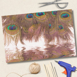 Papel De Seda Reflexiones De Las Plumas De Peacock