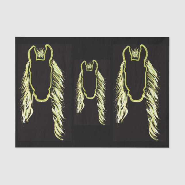 Papel De Seda Reflexiones soleadas de un caballo (Anverso)