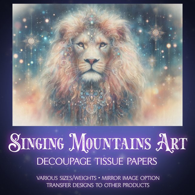 Papel De Seda Regal Lion of Judah Christian Art Decoupage (Subido por el creador)