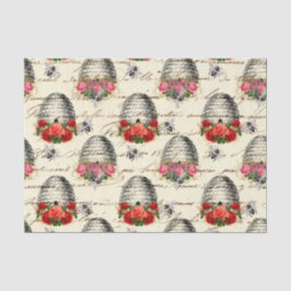 Papel De Seda Regal Queen Bee, Beehive y Roses Rojos 